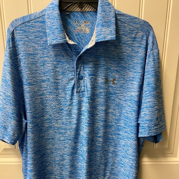 Under Armor Blue Golf Polo - Picture 1 of 3